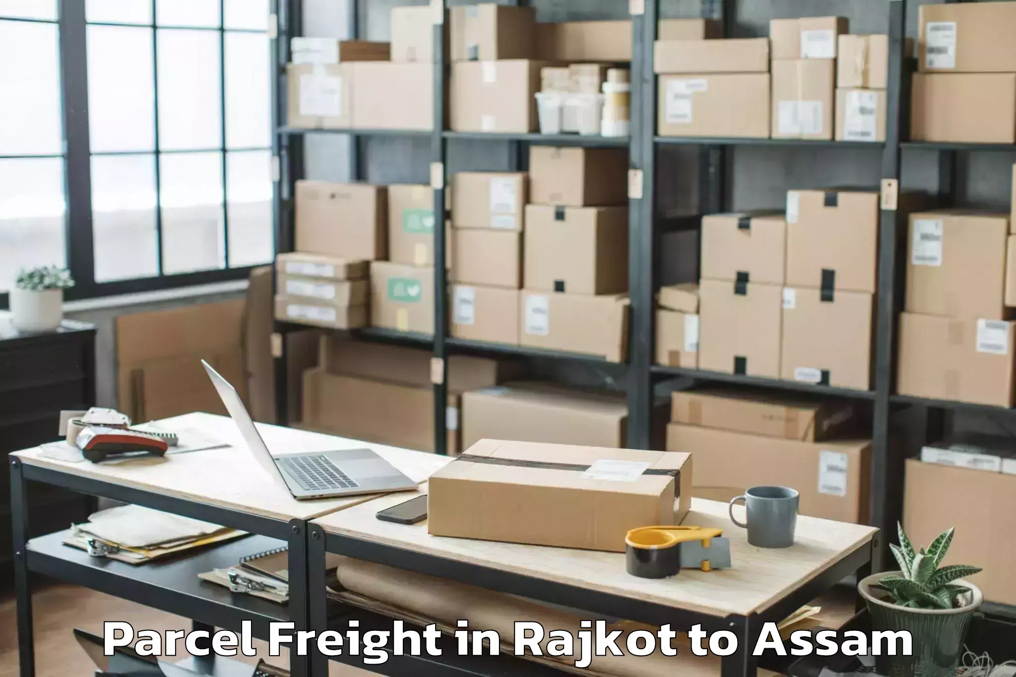 Easy Rajkot to Barpathar Parcel Freight Booking